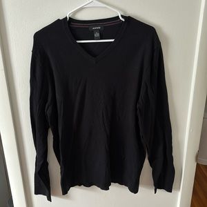 Alfani Men’s V-Neck Black Sweater Medium
